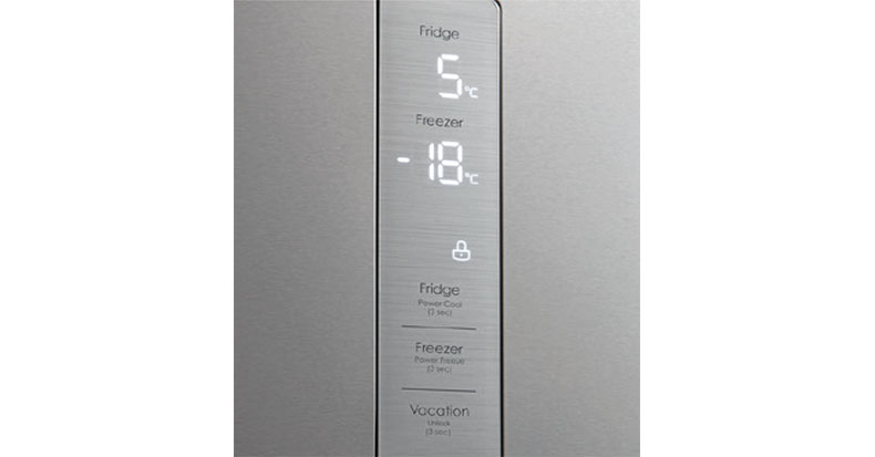 MIDEA Frigorífico Americano con Dispensador de Agua Combi No Frost 176,5 x  89,7 cm con Capacidad 535L - Nevera Americana Side by Side con Congelador  Vertical 197L - Sistema de Refrigeración doble 