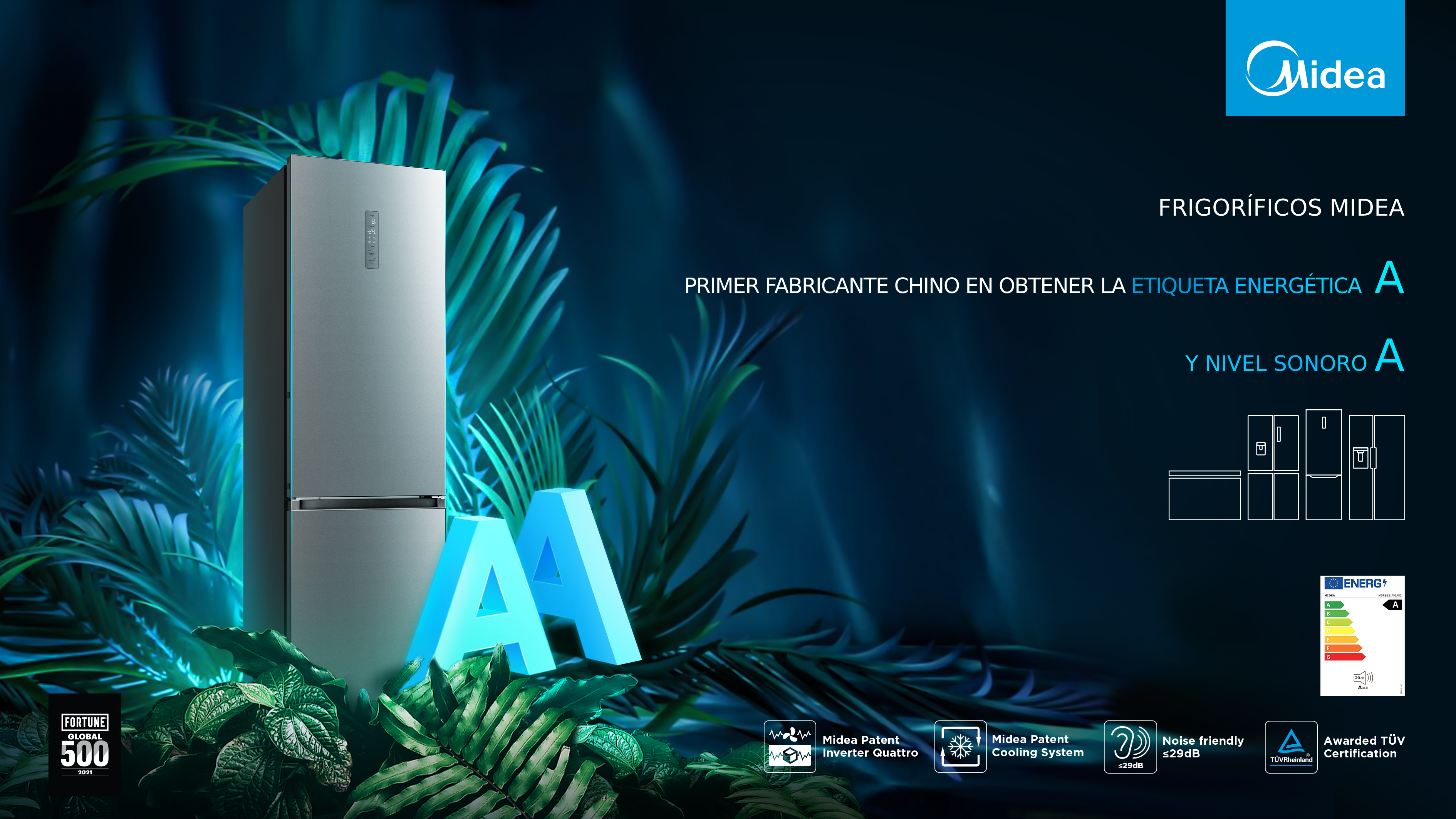 Midea, el primer fabricante de electrodomésticos en obtener la nueva etiqueta energética A y nivel sonoro A