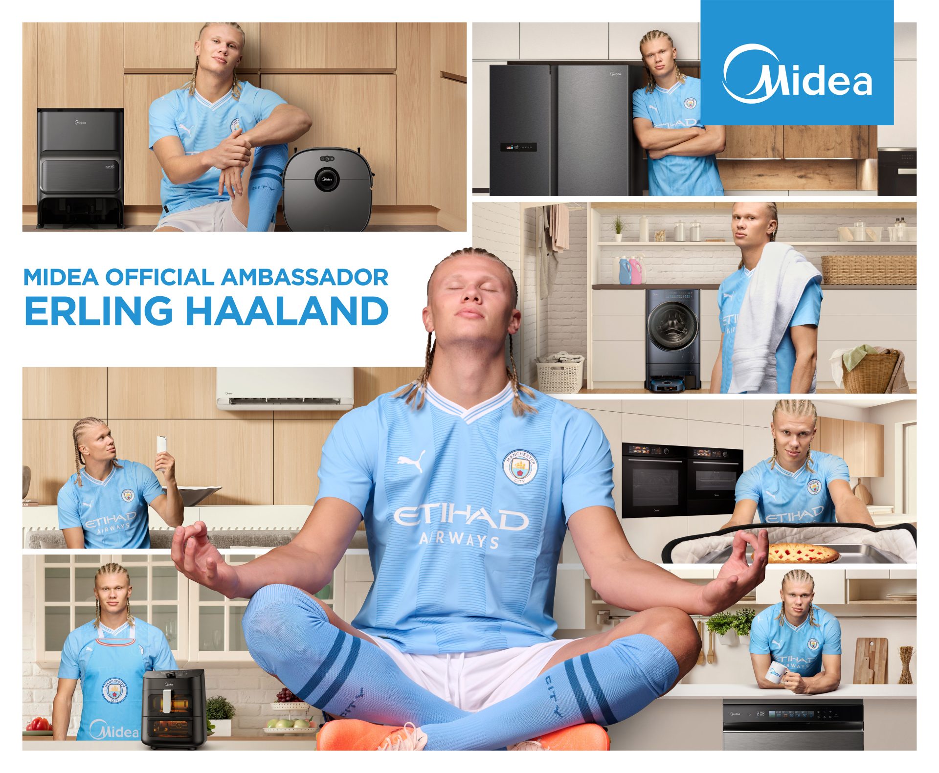 Erling Haaland se convierte en embajador de la marca Midea